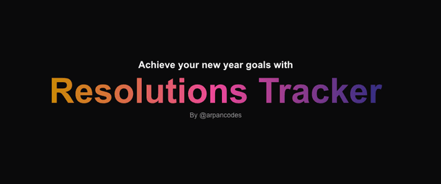 Resolutions Tracker